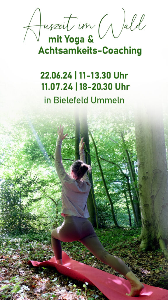 Yoga und Achtsamkeitscoaching im Wald in Bielefeld: Auszeit in der Natur mit Judith Gördes und Cathleen Heimes
